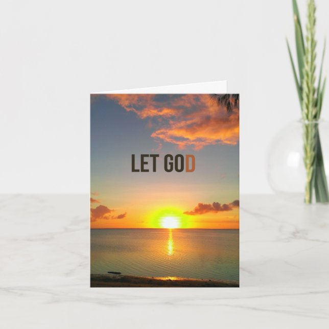 Let Go and Let God Card (Front)