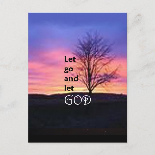 Let Go and Let God Postcard (Front)