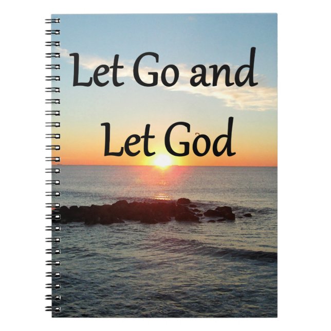 LET GO AND LET GOD SUNRISE PHOTO NOTEBOOK (Front)