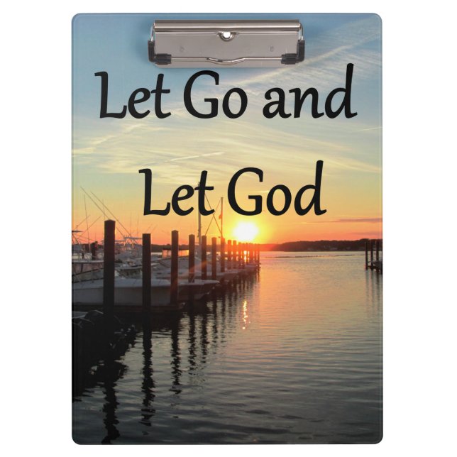 LET GO AND LET GOD SUNSET CLIPBOARD (Front)