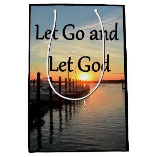 LET GO AND LET GOD SUNSET MEDIUM GIFT BAG
