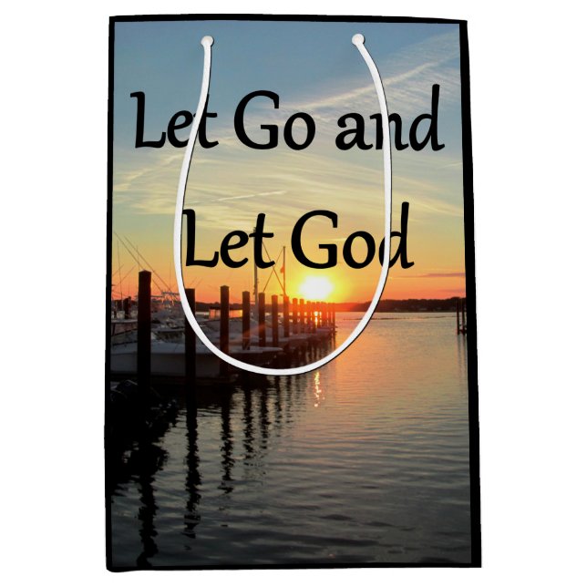LET GO AND LET GOD SUNSET MEDIUM GIFT BAG (Front)