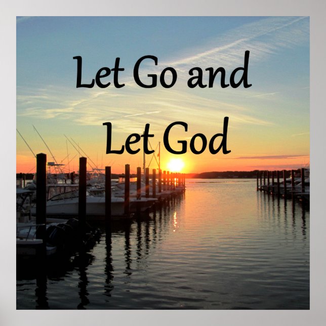 LET GO AND LET GOD SUNSET POSTER (Front)