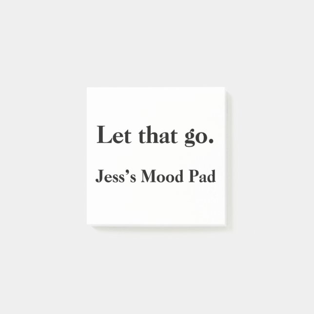 Let Go – Funny mental health Custom Therapy Sticky Post-it Notes (Front)