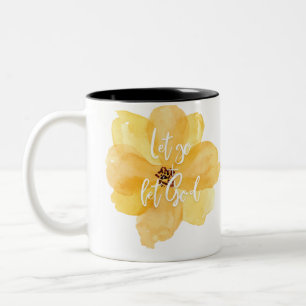 Let Go Let God Christianity Faith Bible Jesus Two-Tone Coffee Mug