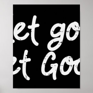 Let Go Let God Jesus Faith Quote Religious Christi Poster