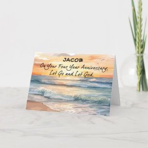 Let Go Let God Recovery Four Year Anniversary Card