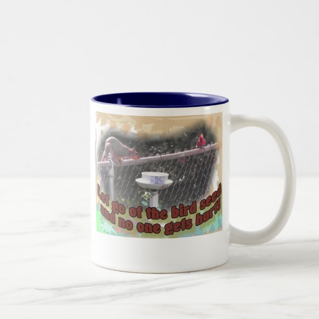 Let go - no one gets Hurt Two-Tone Coffee Mug (Right)