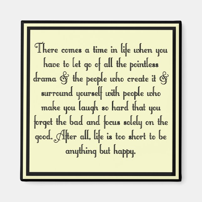 Let go of drama magnet (Front)