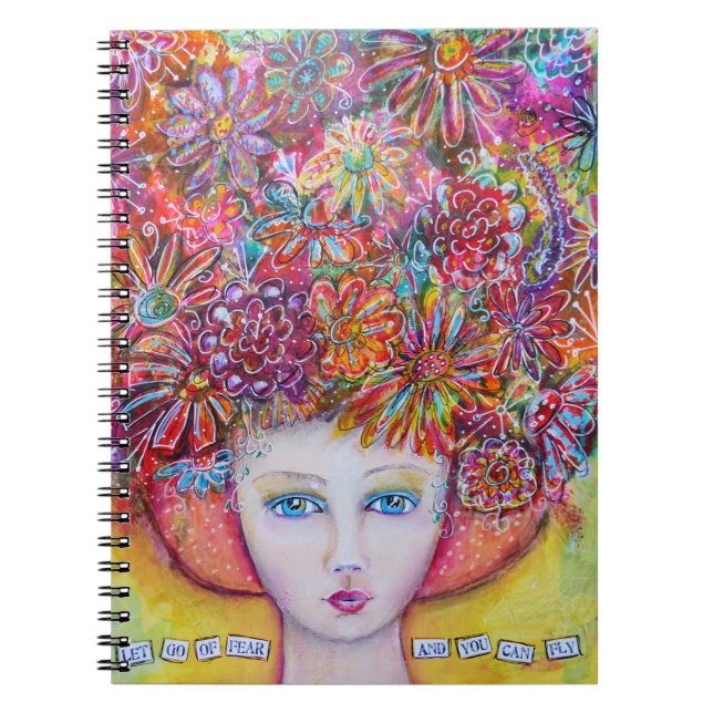 Let go of fear and you can fly notebook (Front)