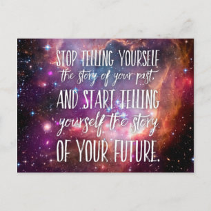Let Go of Your Past Motivational Quote Postcard
