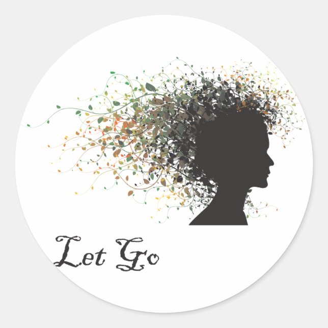 Let Go Yoga Classic Round Sticker (Front)