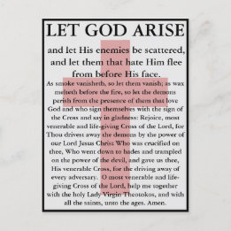 Let God Arise Orthodox prayer card
