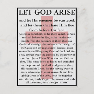 Let God Arise Orthodox prayer card