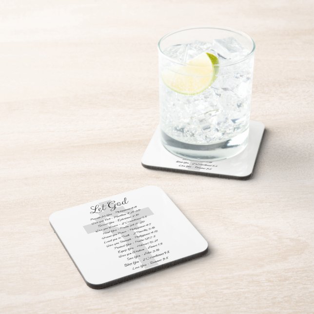Let God scripture inspiration Coaster (Right Side)