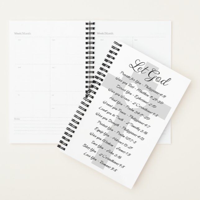Let God scripture inspiration Planner (Display)