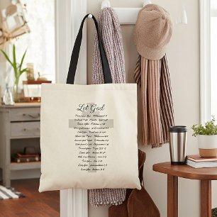 Let God scripture inspiration Tote Bag
