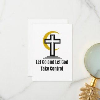 Let God Take Control  Thank You Card
