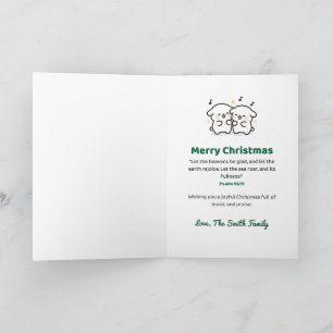 Let Heaven and Nature Sing Personalised Christmas Card