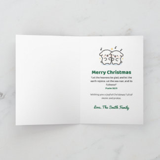 Let Heaven and Nature Sing Personalised Christmas Card