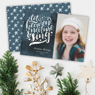 Let Heaven And Nature Sing Religious Christmas Holiday Card
