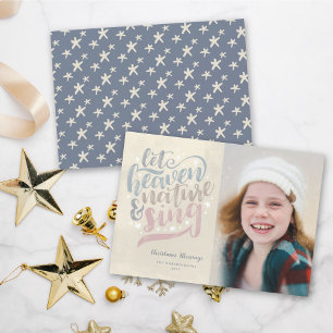 Let Heaven And Nature Sing Religious Christmas Holiday Card