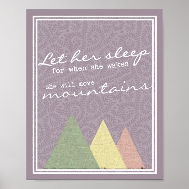 Let Her Sleep Nursery Child's Room Print (Front)