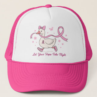 Let Hope Take Flight - Pink Ribbon Duck Awareness Trucker Hat