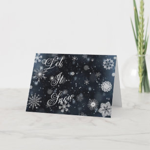 Let is snow snowflakes Christmas card
