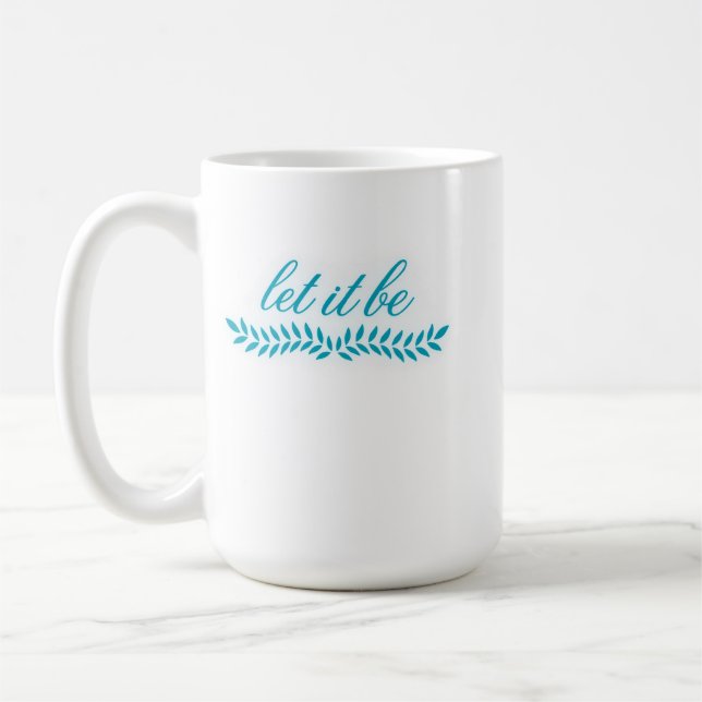 Let It Be Blue Botanical Mug (Left)