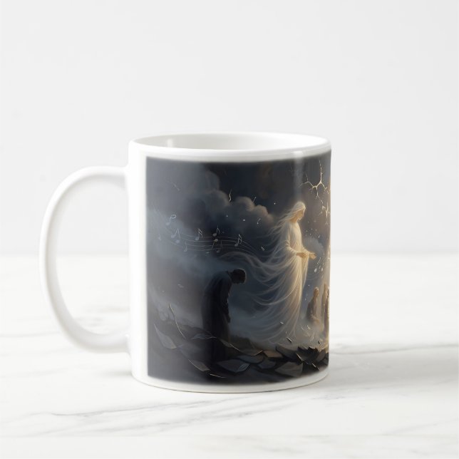 Let It Be Celestial Dawn Healing Art Mug (Left)