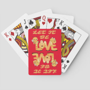 LET IT BE LOVE funny bee lovers                    Playing Cards