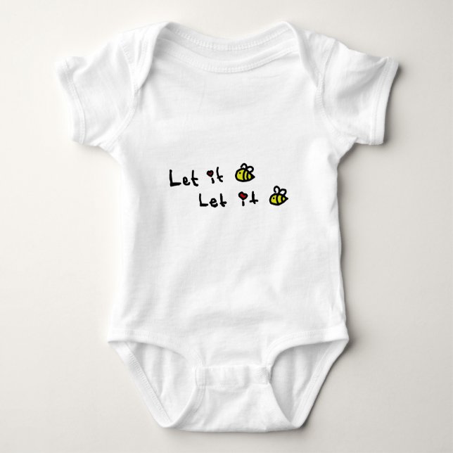 Let it Bee Baby Bodysuit (Front)