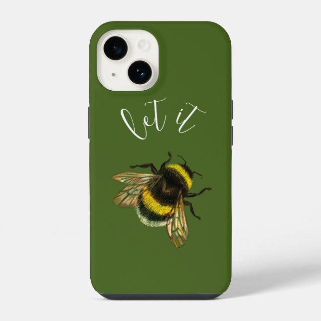 Let it Bee, bumblebee iPhone Case (Back)