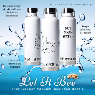 "Let It Bee" Thor Copper Vacuum Insulated Bottle