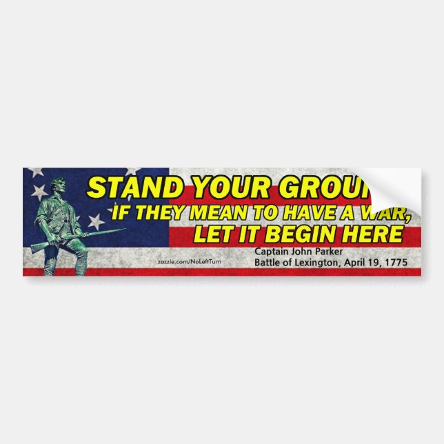 Let It Begin Here Bumper Sticker (Front)