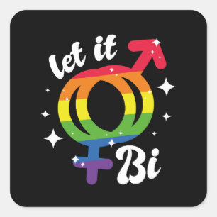 Let it Bi Pride Square Sticker