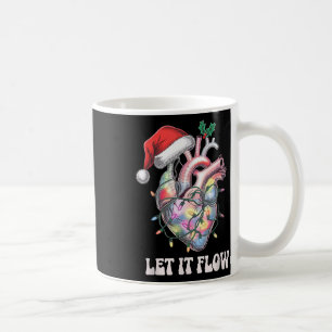Let It Flow Cardiac Nurse Christmas Heart Nursing  Coffee Mug