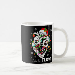 Let It Flowing Xmas Anatomy Santa Heart Part Cardi Coffee Mug