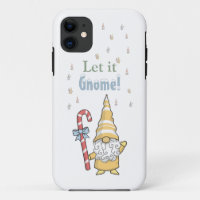 Let it Gnome Snow Cute Modern Winter  Case-Mate iP