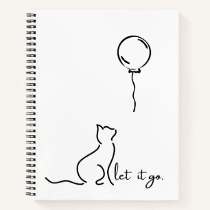 Let It Go – Cat Design Spiral Notebook