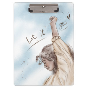Let it Go Clipboard L   Woman Blue Sky