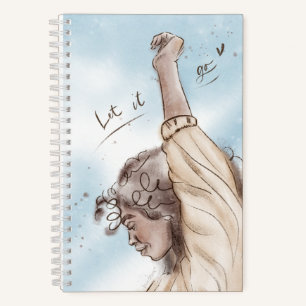 Let it Go Notebook Woman Blue Sky