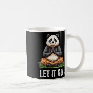 Let It Go Panda Doing Yoga Meditation Zen Coffee Mug