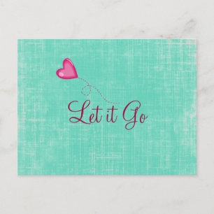 Let it Go Quote Postcard