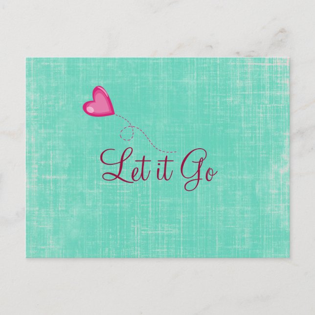 Let it Go Quote Postcard (Front)