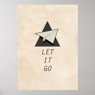 Let It Go Quotes Paper Planes Poster