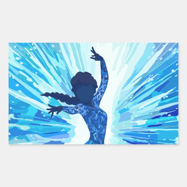 Let It Go Rectangular Sticker (Front)