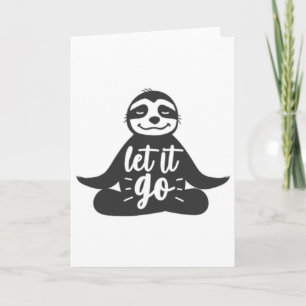 Let It Go Sloth Yoga Yogi Gift Card