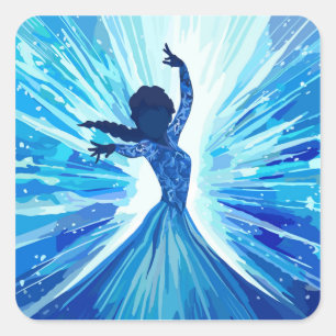 Let It Go Square Sticker